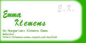 emma klemens business card